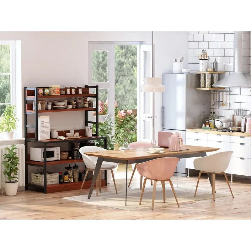 Modern Industrial Kitchen Rack With Storage Shelves